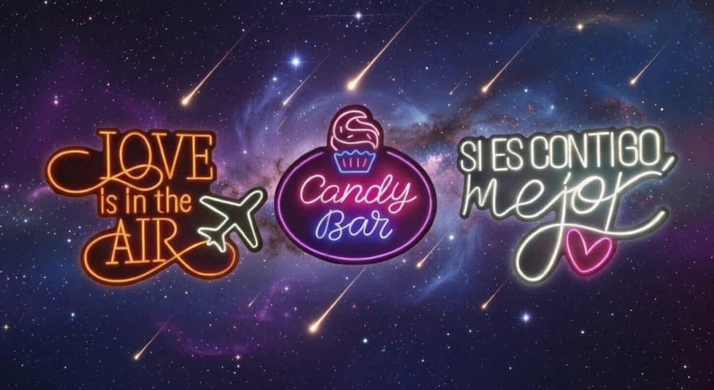 Neón Flex para eventos y Bodas